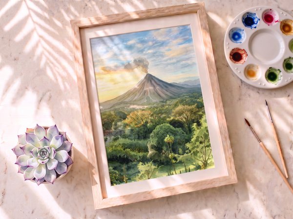 Paisaje en acuarela
