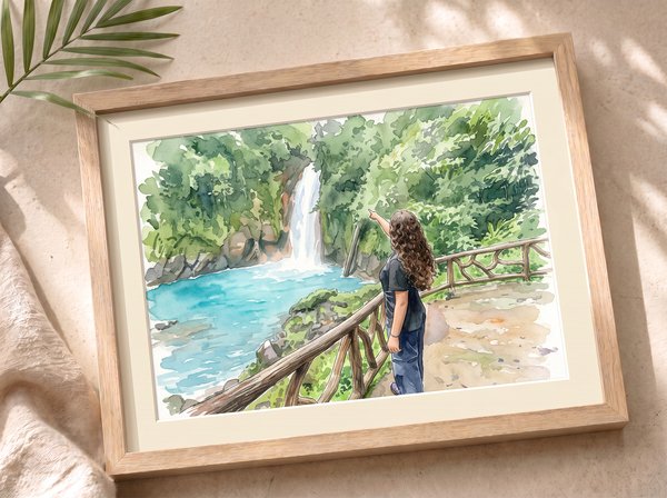 Paisaje en acuarela